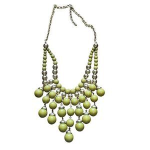 Green‎ bead statement necklace